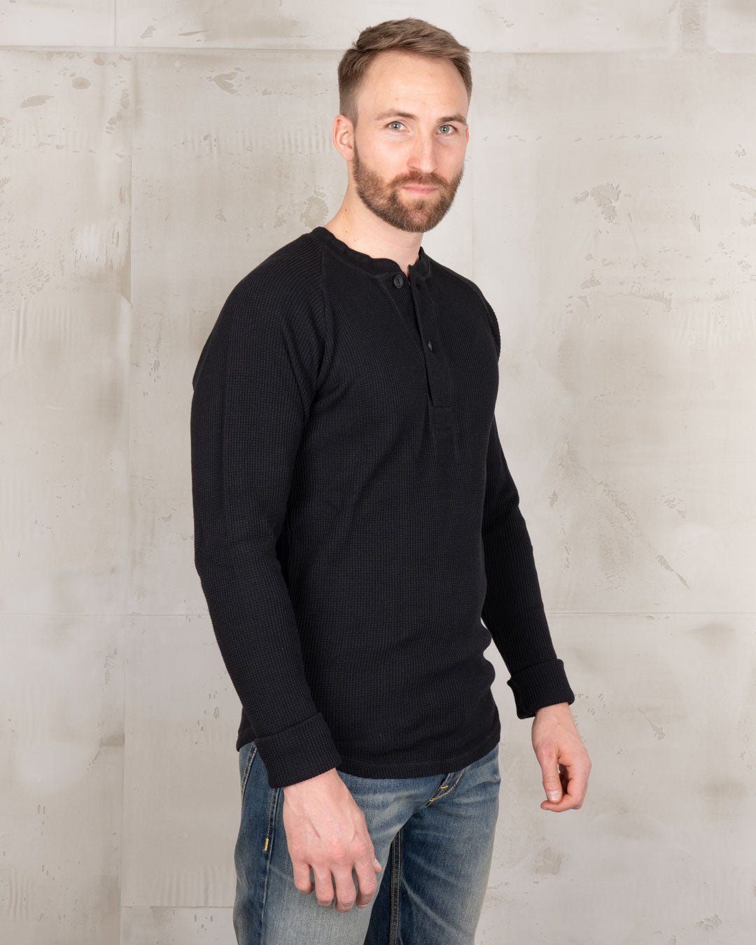 1936 Waffle Shirt Black