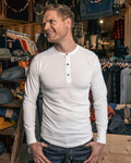 1927 Henley Shirt Long Sleeve Ecru