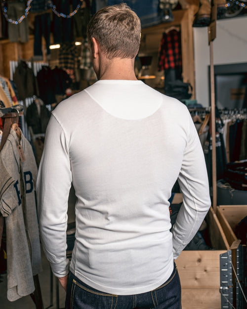 1927 Henley Shirt Long Sleeve Ecru