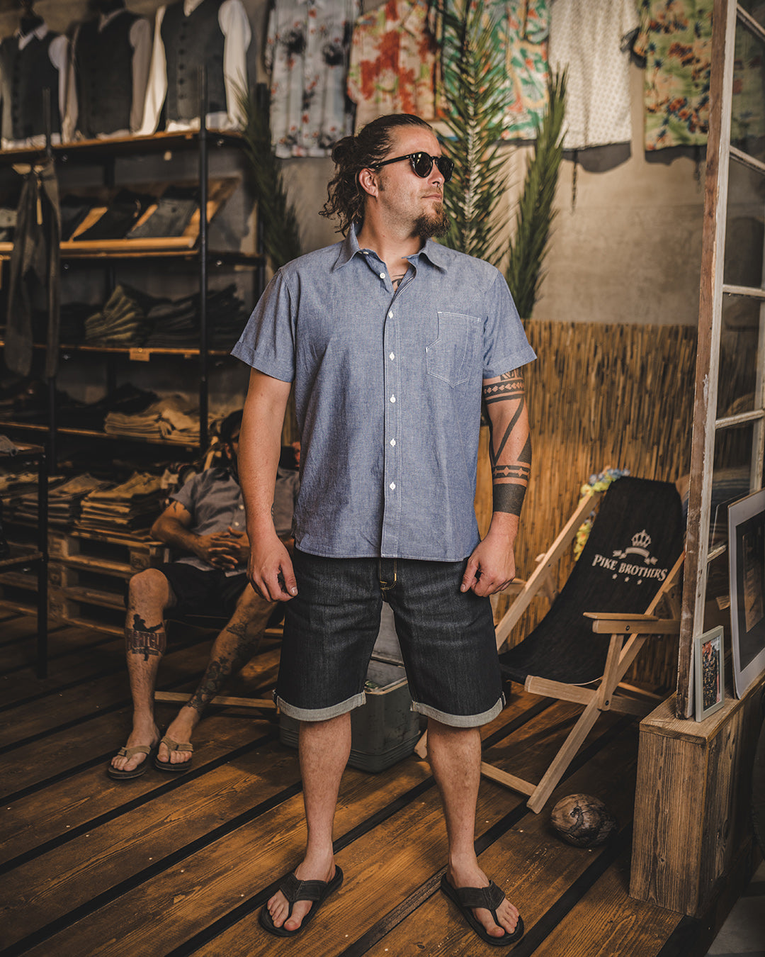 1937 Roamer Shirt Chambrey Blue Short Sleeve