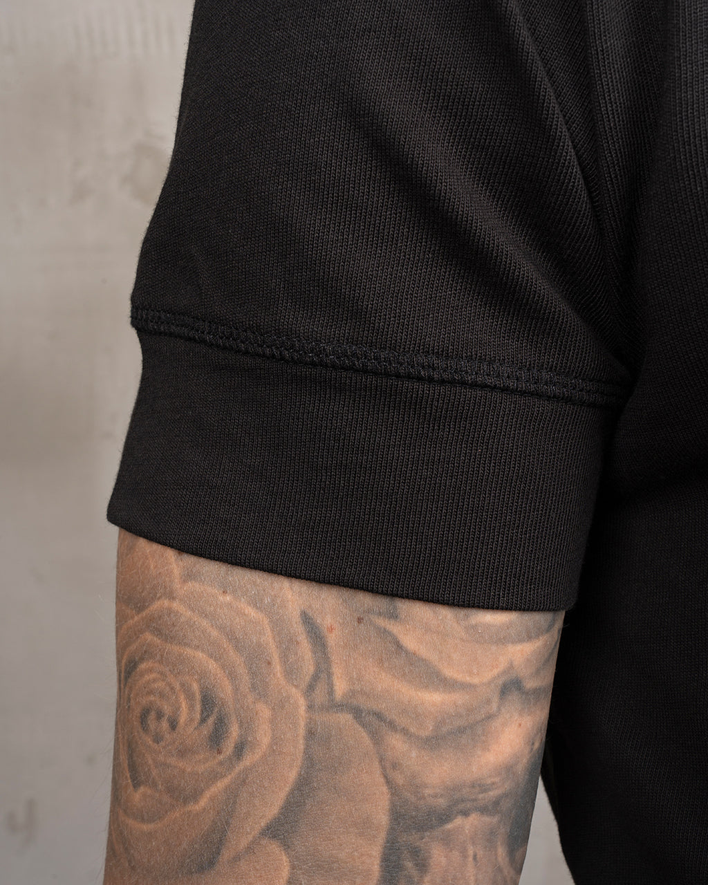 1927 Henley Shirt Short Sleeve Faded Black