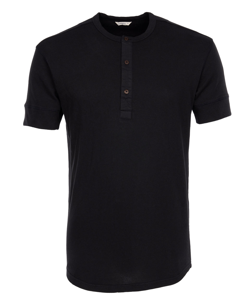 1927 Henley Shirt Short Sleeve Faded Black