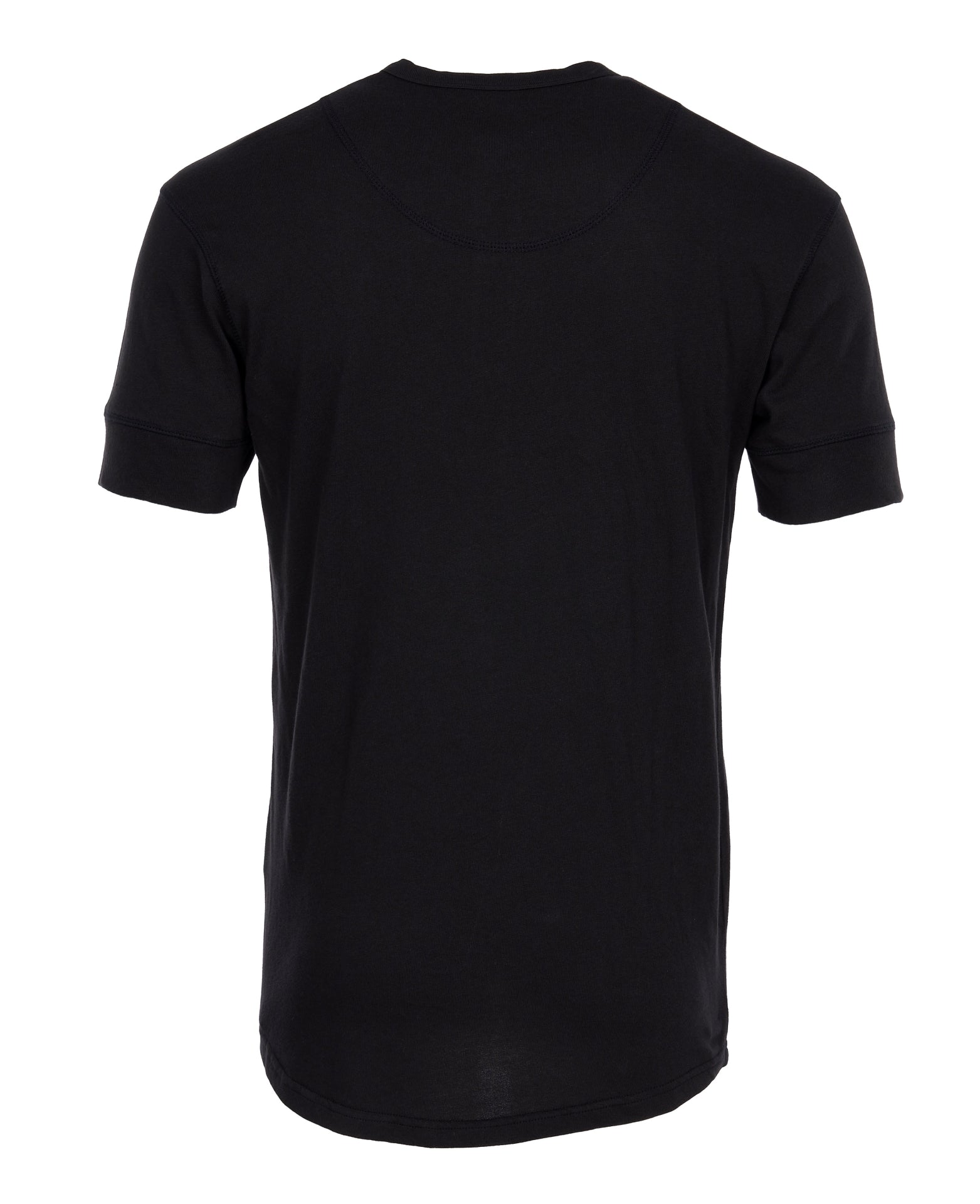 1927 Henley Shirt Short Sleeve Faded Black