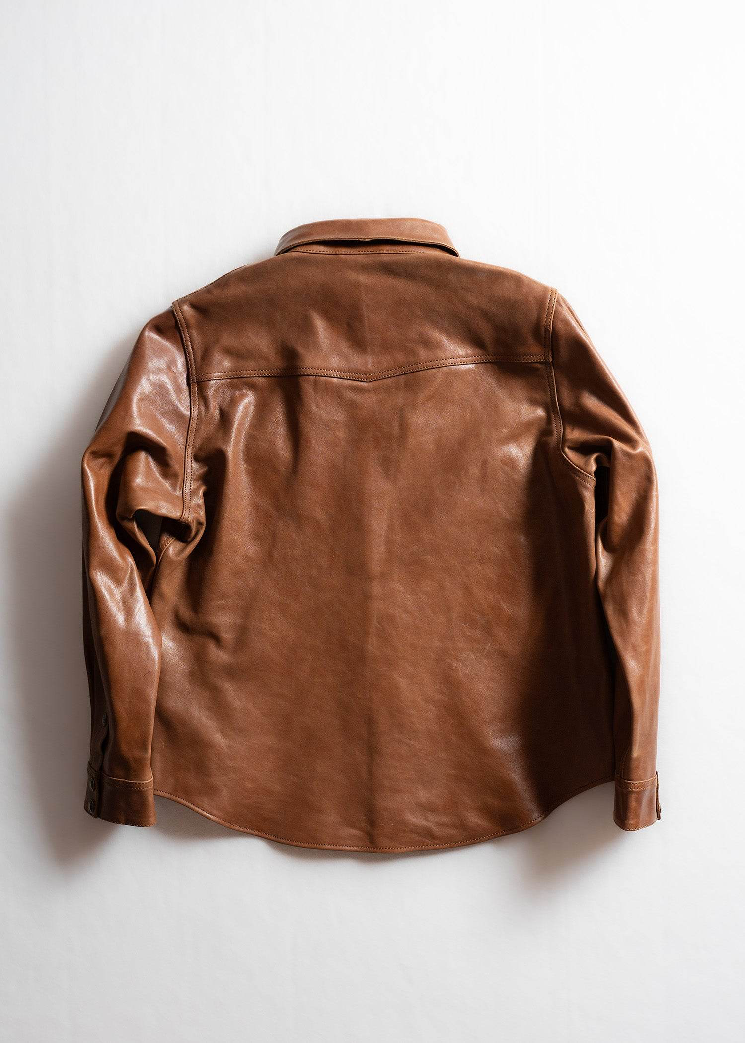 a*s様 ☆フラットヘッド☆ F-HLS001 HORSE HIDE SHIRT Fence Horse Hide Shirt Cognac – Kings&Queens
