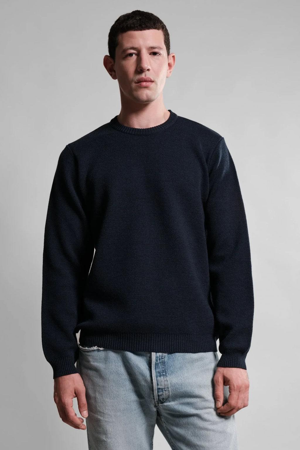 Youri Round Neck Sweater Navy