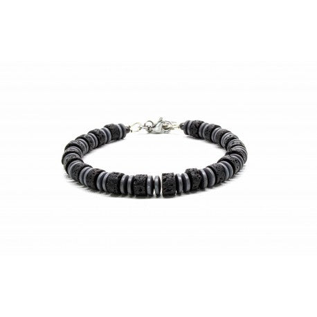 Heishi Lava Stone Bracelet