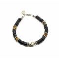 Onyx & Skull Heishi Bracelet