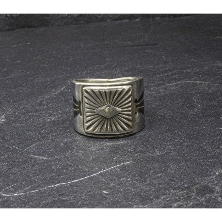 925 Silver "Concho" Ring