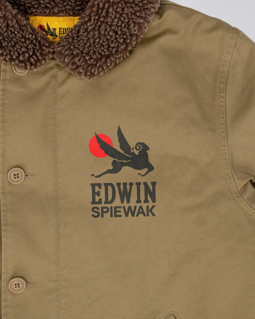 Deck Jacket Khaki Stone Washed