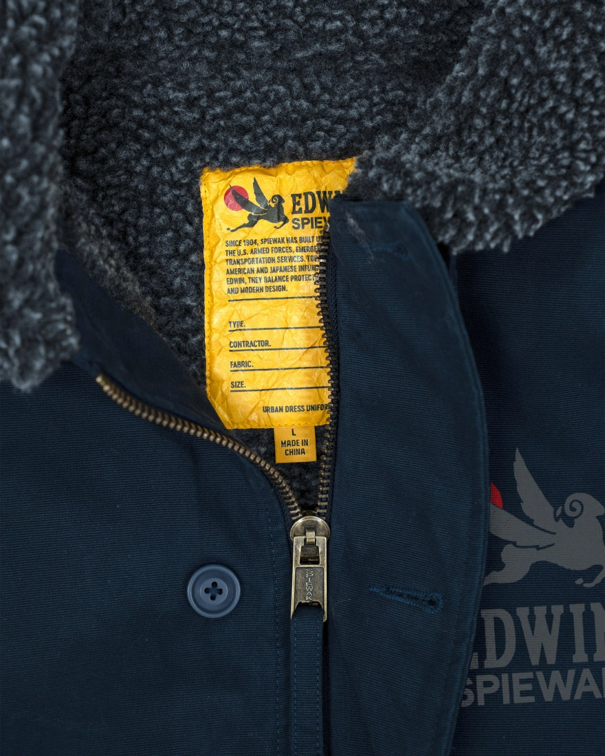 Deck Jacket Navy Stone Washed